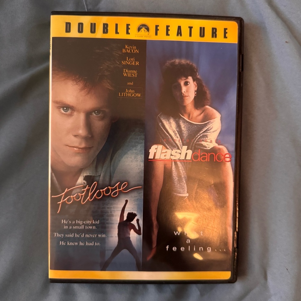 Footloose/Flashdance (DVD, Double Feature, Widescreen) Tested, Working